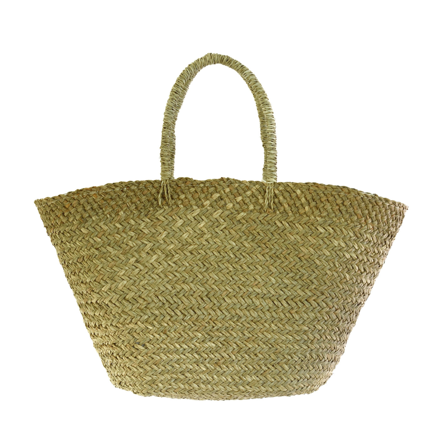 Large Straw Beach Bag with Leaf Tassel - Otcho Handmade